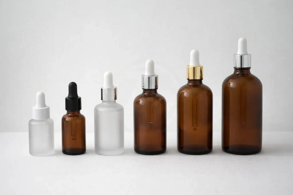 انتخاب حجم مناسب شیشه قطره‌چکان 30، 50 و 100 میل